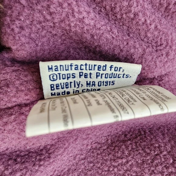 DOG Coat EAST SIDE COLLECTION Nylon & Furry Baby Animal Purple Jacket Coat NWT's - Picture 14 of 16